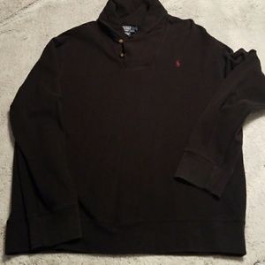 Black Polo Ralph Lauren Shawl Sweater